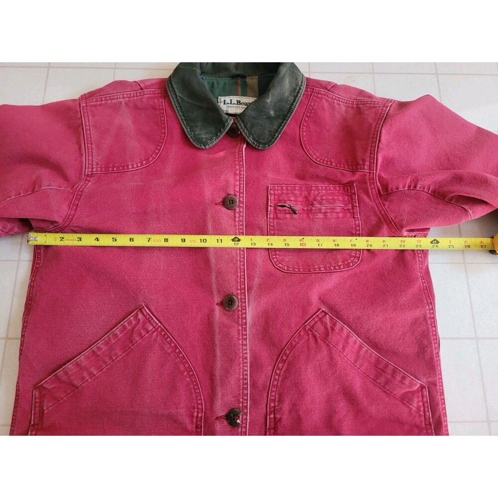 Vintage L.L.Bean PrimaLoft Barn Chore Coat Womens Medium Red Flannel Lined - Picture 2 of 15
